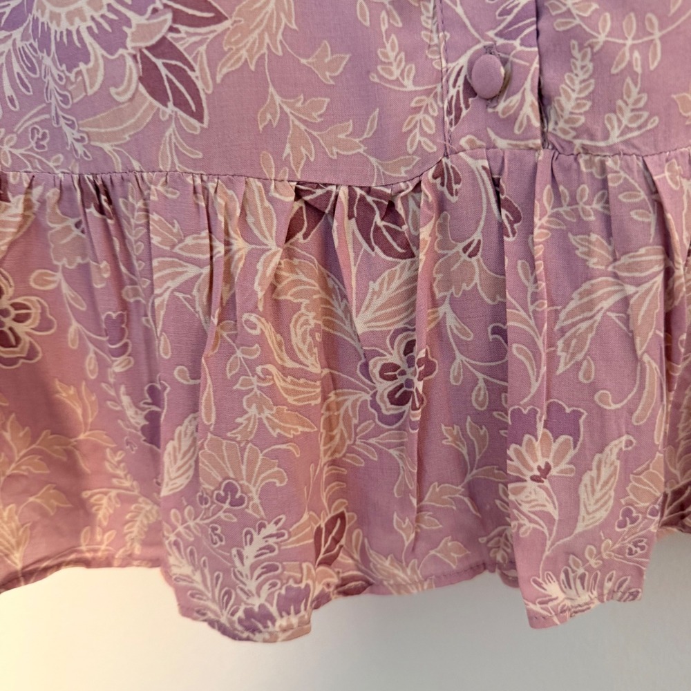 Anthropologie Wayf Romantic Floral Peplum Blouse (XL) NWT Cottagecore Feminine - Picture 6 of 14